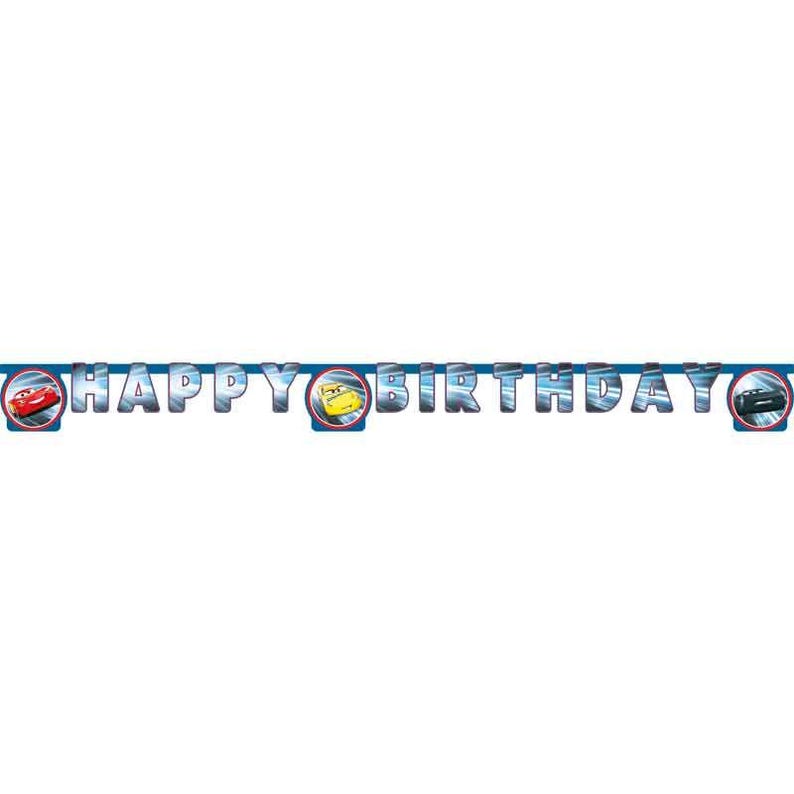Disney Bilar Festdekorationer och Bordsservis inklusive Tallrikar, Muggar, Servetter, Duk, Ballonger Disney Bilar Födelsedag, Disney Bilar Fest Happy B'day Banner