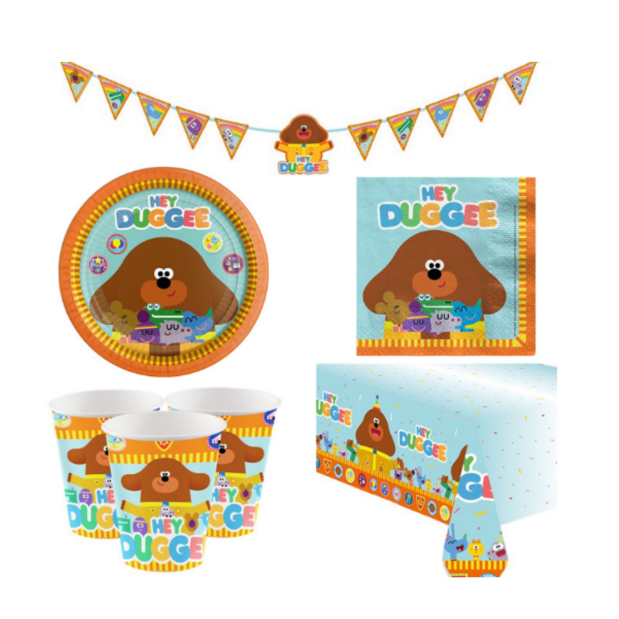 Nappe Papier Hey Duggee 1.8x1.2m - Décoration Anniversaire Enfants - Absorbante