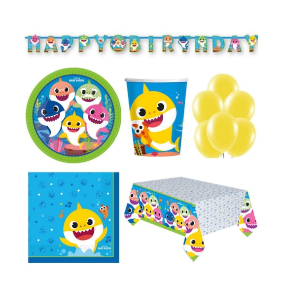 Baby Shark Birthday Party Decorations Tableware Banner Plates
