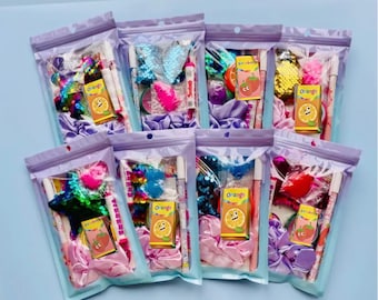 Bolsas de regalo para fiestas de niñas, niños y unisex, lindas bolsas de dulces de cumpleaños, bolsas de fiesta prellenadas