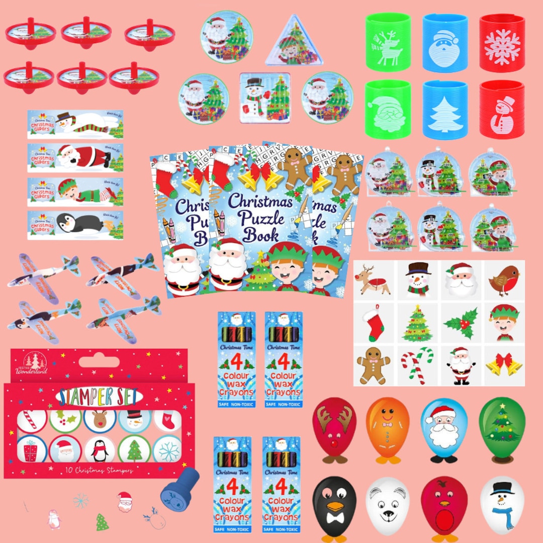 Kids Christmas Party Bag Fillers Pinata Lucky Dip Prizes 30 Etsy UK
