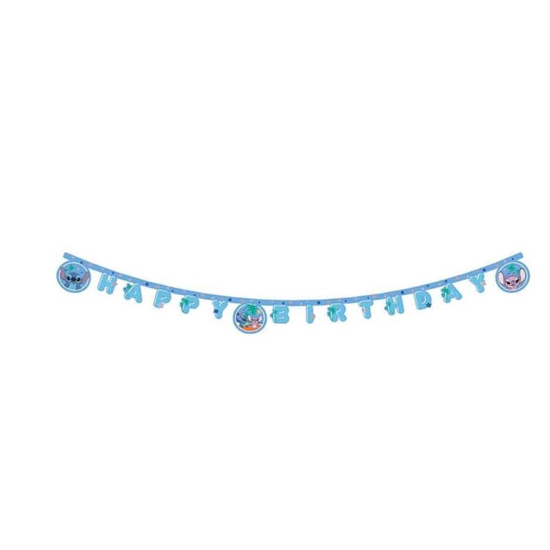 Stitch happy birthday banner