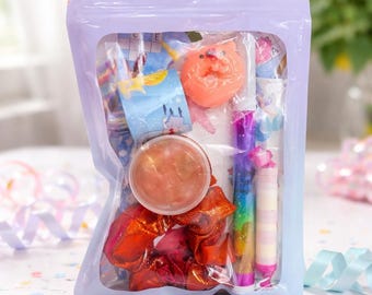 Bolsa de regalo para fiesta de niñas: incluye dulces, juguetes, libro y bolígrafo, etc.