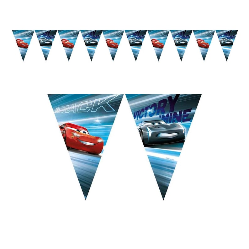 Disney Bilar Festdekorationer och Bordsservis inklusive Tallrikar, Muggar, Servetter, Duk, Ballonger Disney Bilar Födelsedag, Disney Bilar Fest 1 x Banner