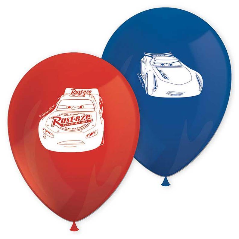 Disney Bilar Festdekorationer och Bordsservis inklusive Tallrikar, Muggar, Servetter, Duk, Ballonger Disney Bilar Födelsedag, Disney Bilar Fest 8 x Cars balloons