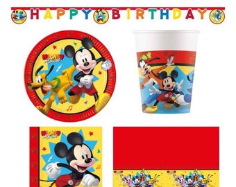 Mickey Mouse Birthday Party Tableware Set