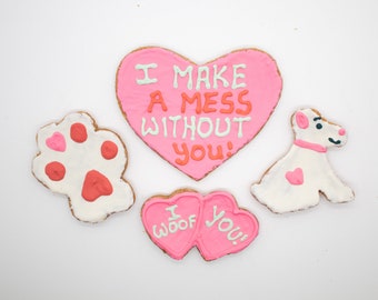 Golosinas para perros de San Valentín / Golosinas naturales para perros / Golosinas saludables para perros / Golosinas caseras para perros / Perro enfermo / Recupérate pronto / Golosinas orgánicas para perros / Cupido