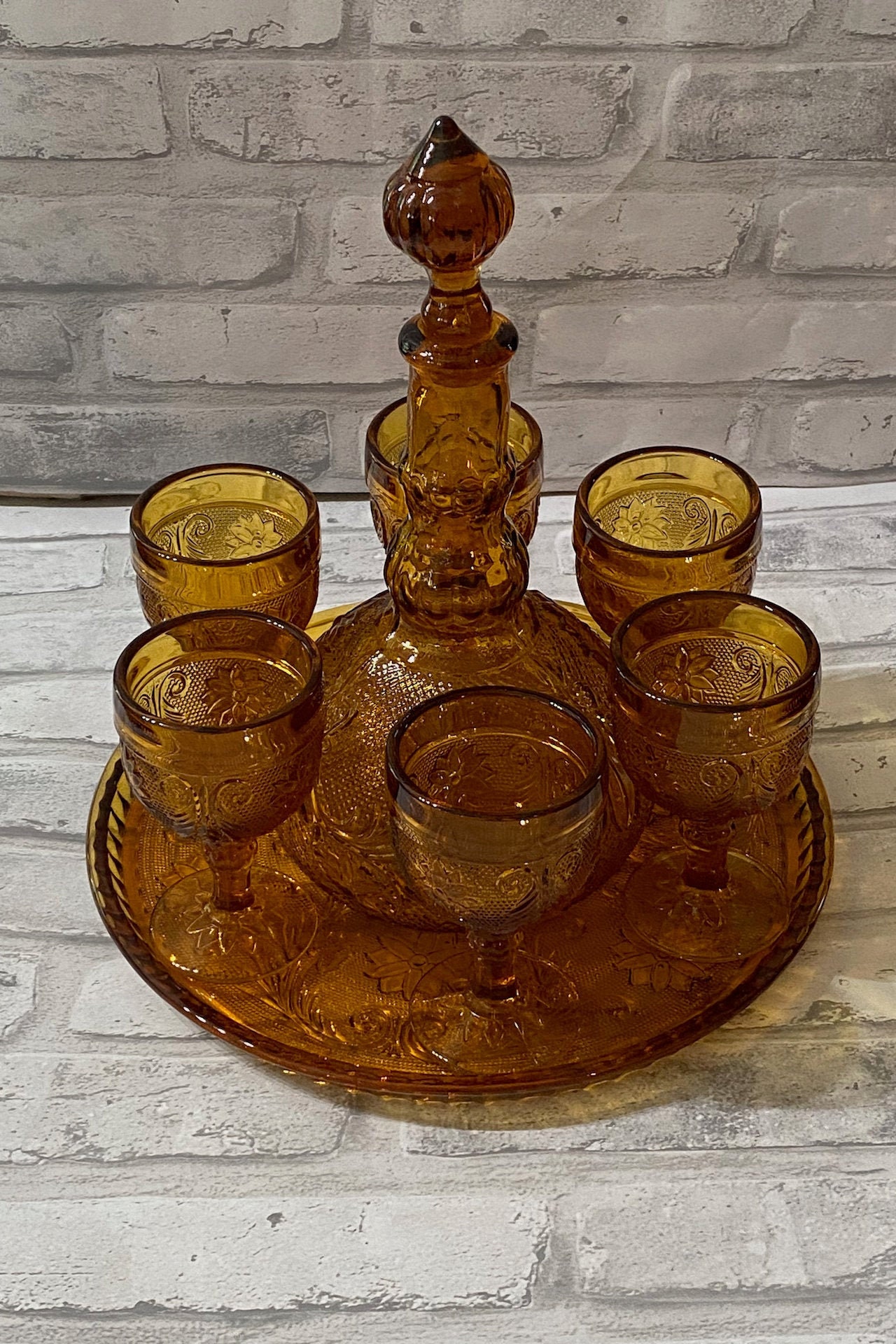 Vintage Tiara Wine Set Etsy