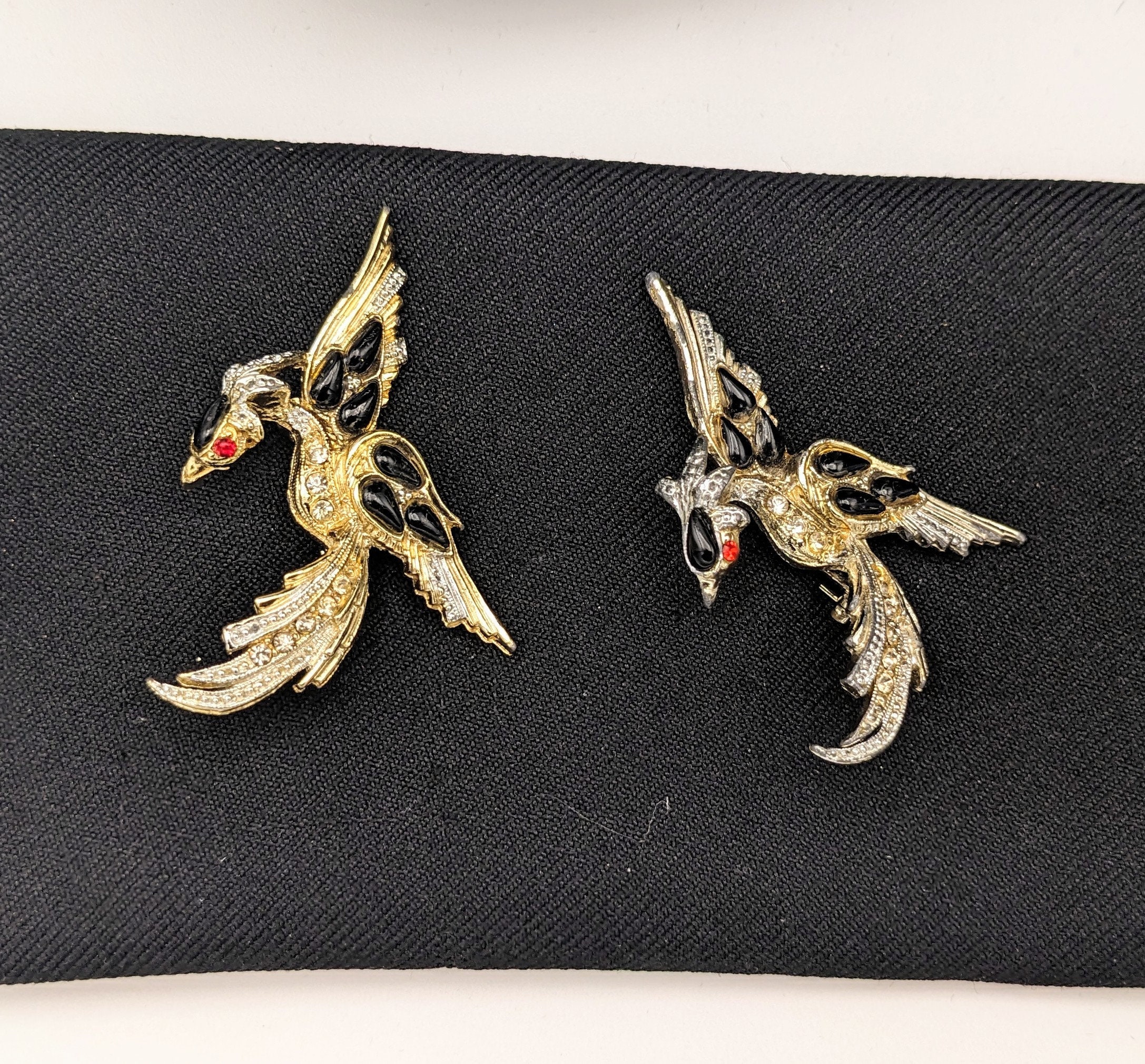 半額 50％OFFの通販 Vintage Pins Scatter Phoenix Rhinestone Unsigned Boucher アクセサリー