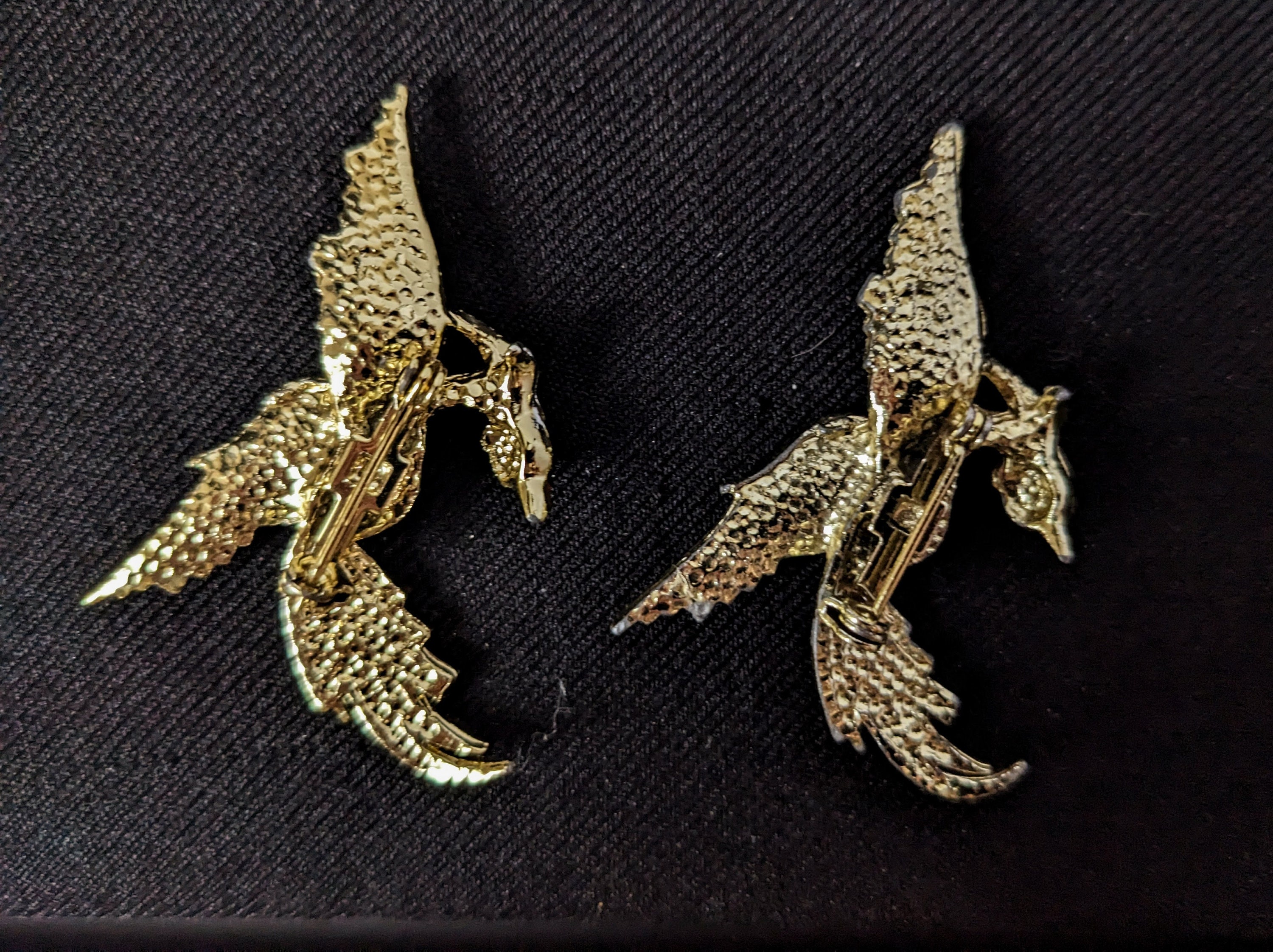 Vintage Boucher Unsigned Rhinestone Phoenix Scatter Pins