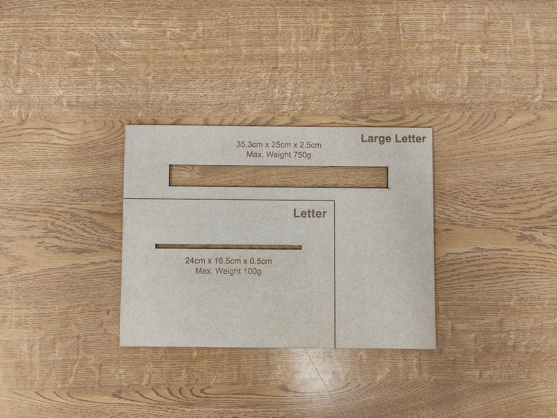 Letter and Large Letter Size Guide Length Height & Width Etsy