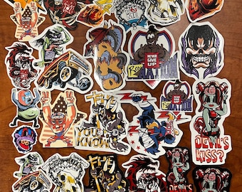 Ultimate Variety glossy pro wrestling sticker pack of 30