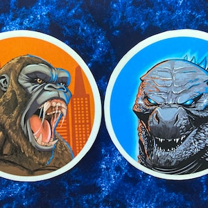 Conjunto de adesivos Kong vs Godzilla