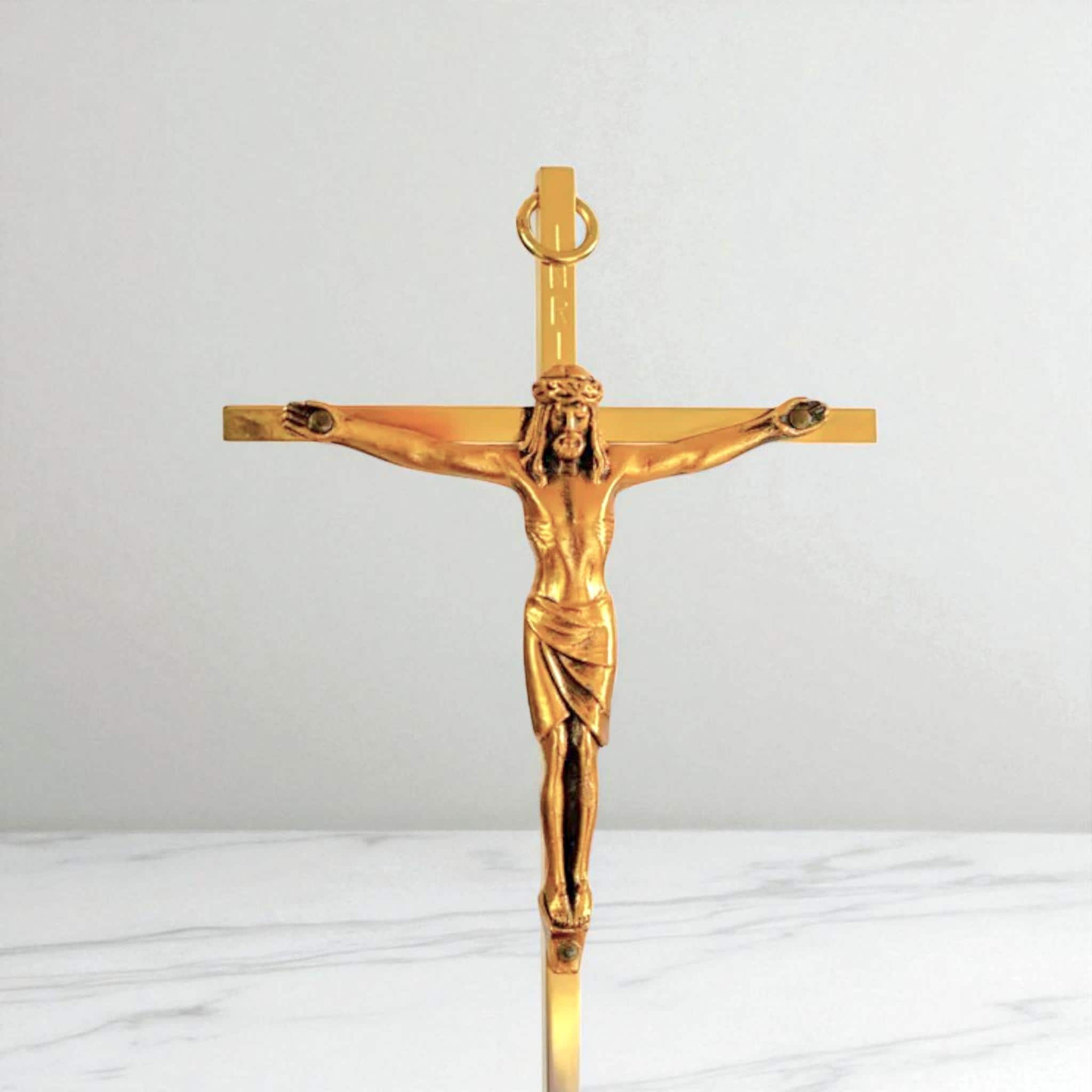 STATUE DE CRUCIFIX De Jésus, Figurine De Croix Debout Pour L'entrée EUR