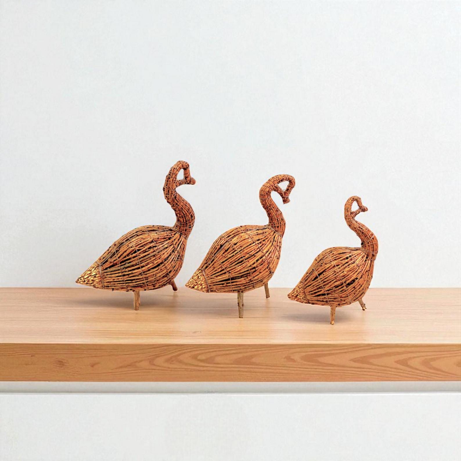 Handmade Tamarack Twig Birds – Cree Nation Folk Art Decoy Set (set