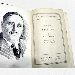 Antique Edition of Tono-Bungay by H.G. Wells – Leather-Bound Pocket Book