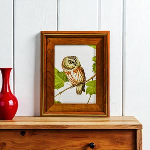 Vintage Wood Picture Frame with Removable Matting – Fits 5x7 or 8.5x6.5 Inch Prints