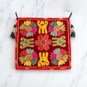 Ethnic Talismanic Handmade Embroidery Panel Tapestry Wall Hanging