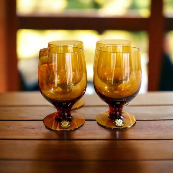 Quinn Amber Red Wine Glasses, Set of 2