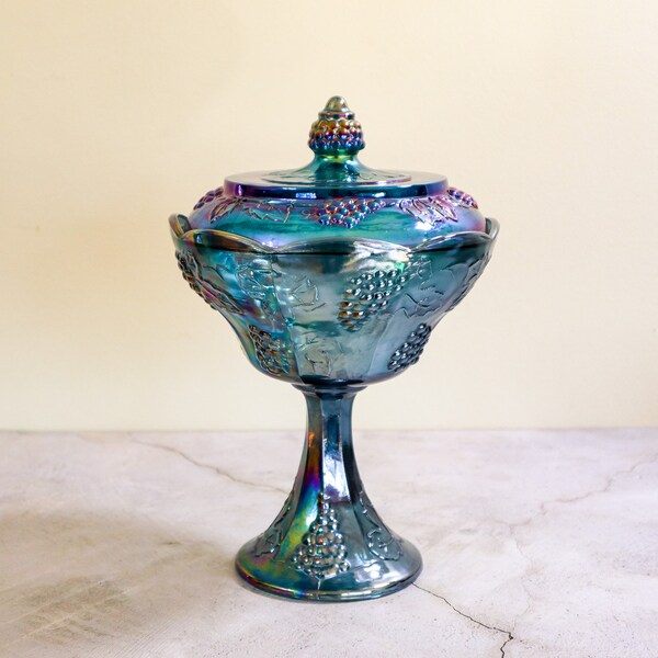 Carnival Glass Candy Dish Etsy