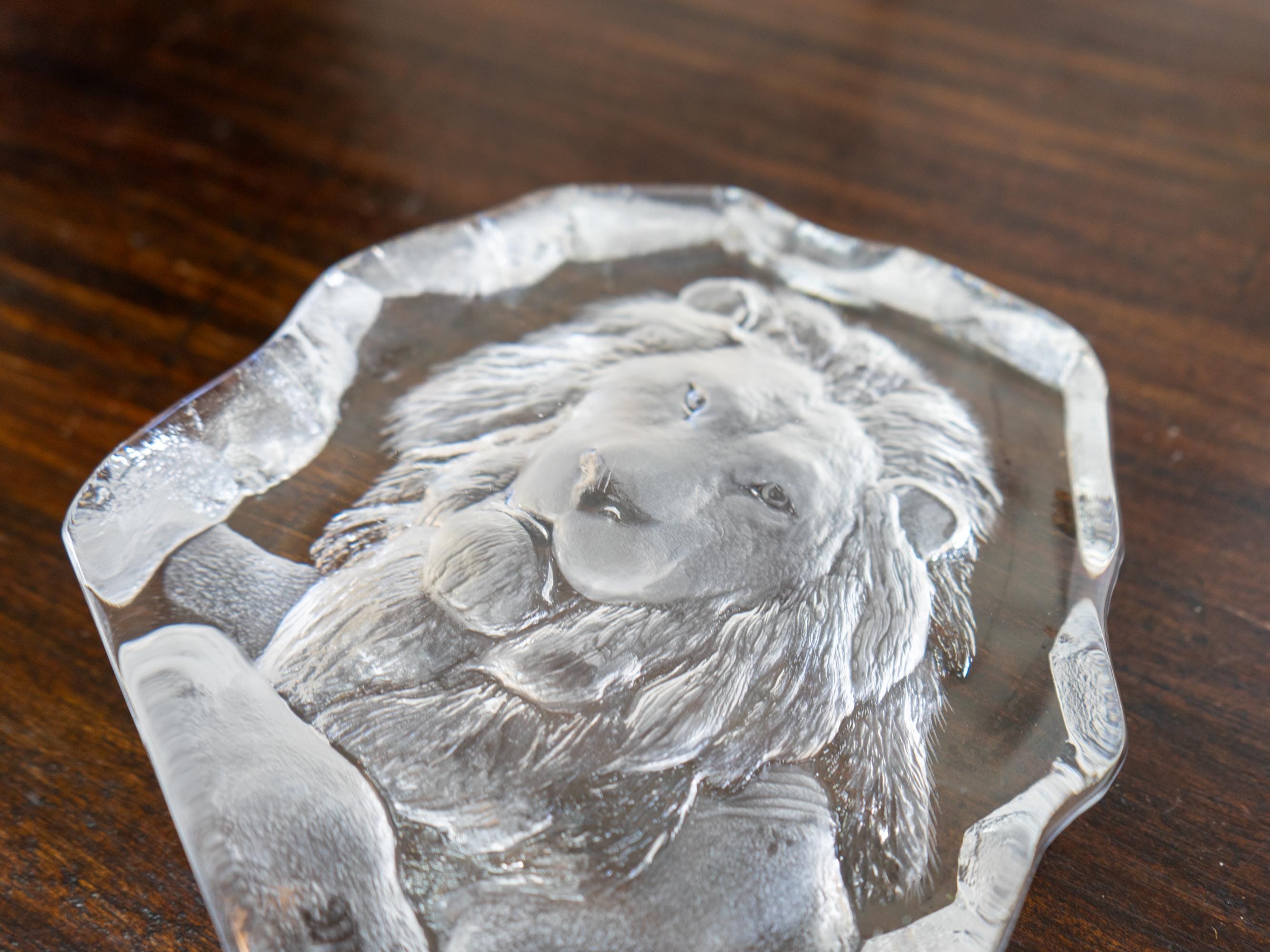 希少 MATS JONASSON Wild life クリスタルアート Lion Crystal LTD ED Sculpture | 13305 | Mats Jonasson Maleras