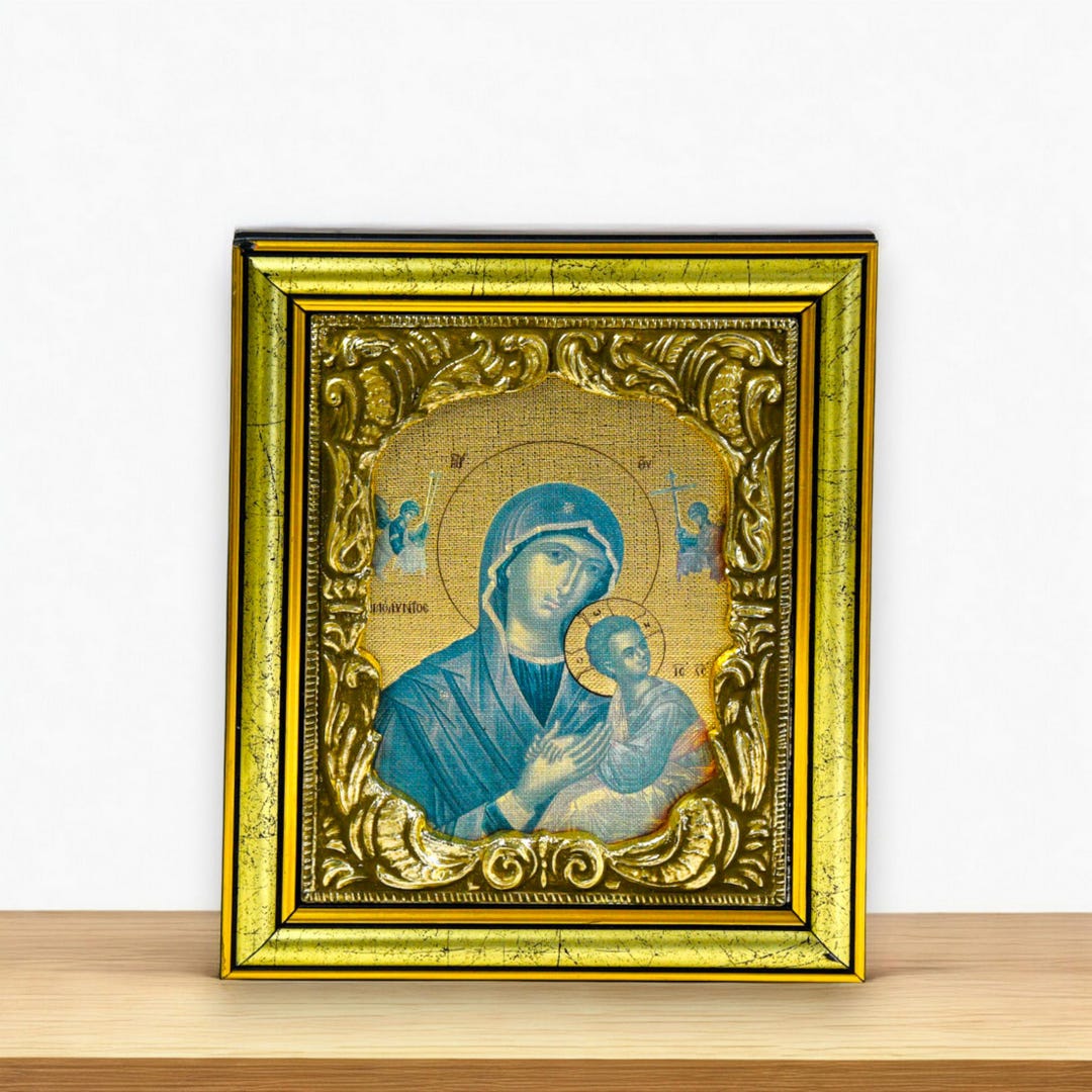 Framed Our Lady of Perpetual Help Vintage Religious Icon Art Wall ...