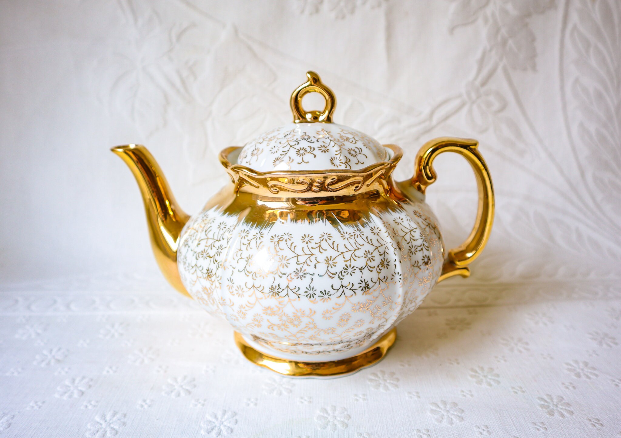 Gold Gilt Porcelain Teapot Vintage Japanese Gilded Tea Pot Etsy