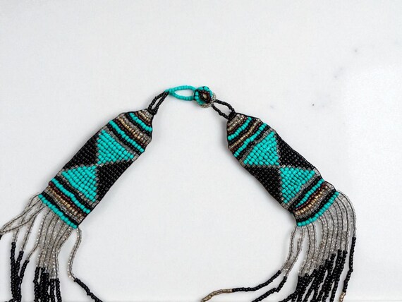 Handmade Multi-Strand Beaded Statement Necklace –… - image 4