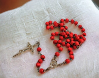 Vintage Rosewood Rosary Beads | Rose Wood Beaded Rosary