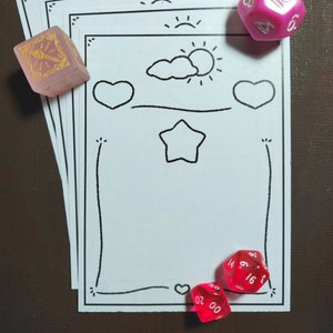 Cartões de feitiço em branco para impressão (Cutie) - para Dungeons and Dragons - D&D - DnD