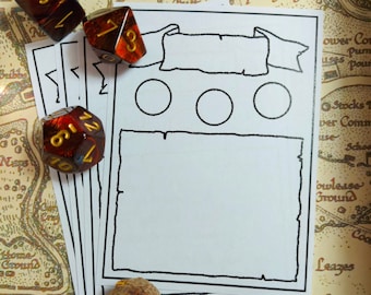 Blank Printable Spell Cards (witch) - for Dungeons and Dragons - D&amp;D ...