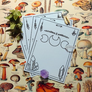 Cartões de feitiço em branco para impressão (bruxa) - para Dungeons and Dragons - D&D - DnD