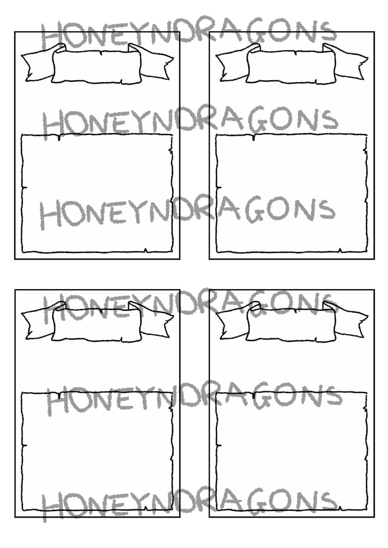 Blank Printable Spell Cards (scroll Combo) - for Dungeons and Dragons ...