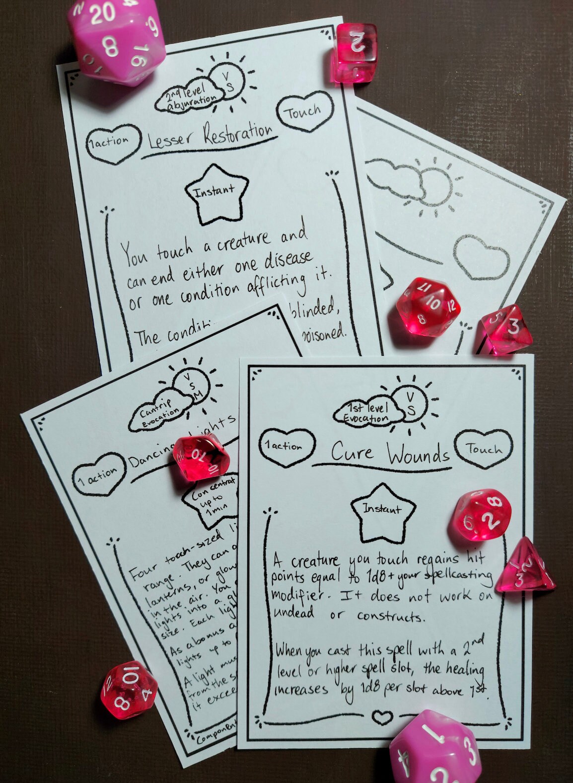 Blank Printable Spell Cards (cutie) - for Dungeons and Dragons - D&amp;D ...