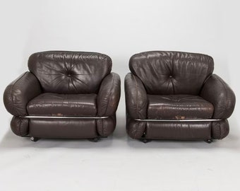 Kurt Hvitsjö, a pair of 'Hannibal' armchairs from the 1970s for Isku - Space Age.