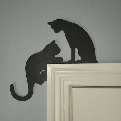Cat Butterfly Door Topper Cat Door Frame Corner Decor Cat Etsy