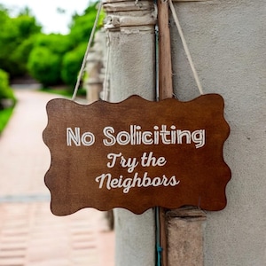 No Soliciting Sign