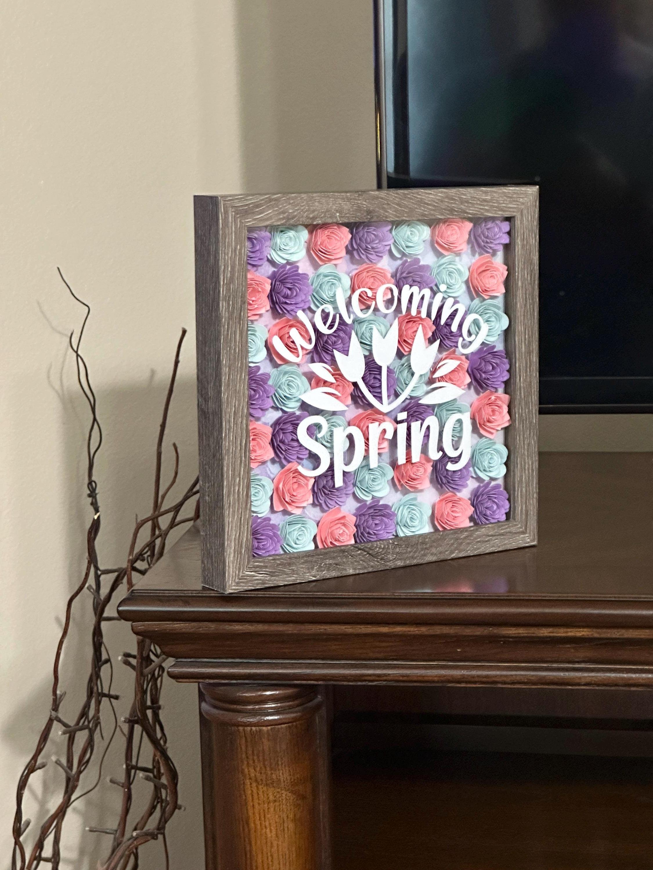 Spring Paper Flowers Shadow Box - Etsy