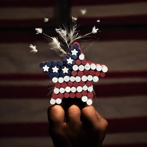 Patriotic star of wine corks