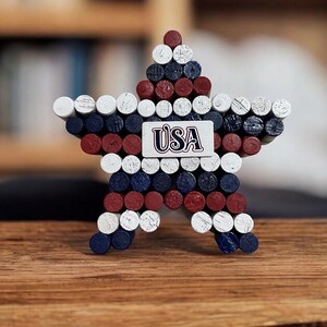 Patriotic star wine corks