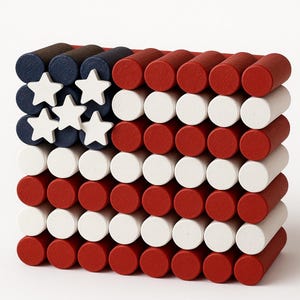USA flag wine corks
