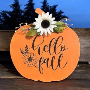 Cartel de calabaza de otoño