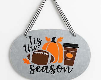 Fall season pumpkin sign
