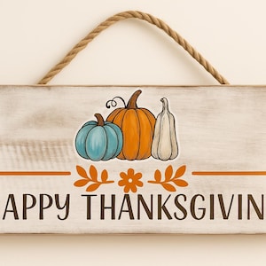 Happy Thanksgiving wood sign