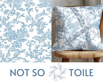 Not So Toile Seamless Pattern png | Repeating Toile Design | Digital Download