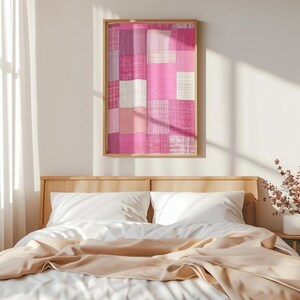 Padrões de patchwork rosa choque | Patchwork e costura de tecidos sem costura (Download digital em PDF) imagem 3