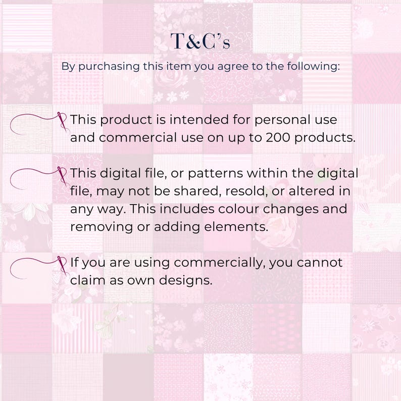 Padrões de patchwork rosa choque | Patchwork e costura de tecidos sem costura (Download digital em PDF) imagem 8