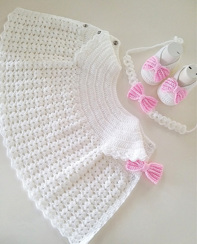 Knitted Baby crochet baby set vest pair of booties and hair band Knitted Baby crochet baby set vest pair of booties and hair band