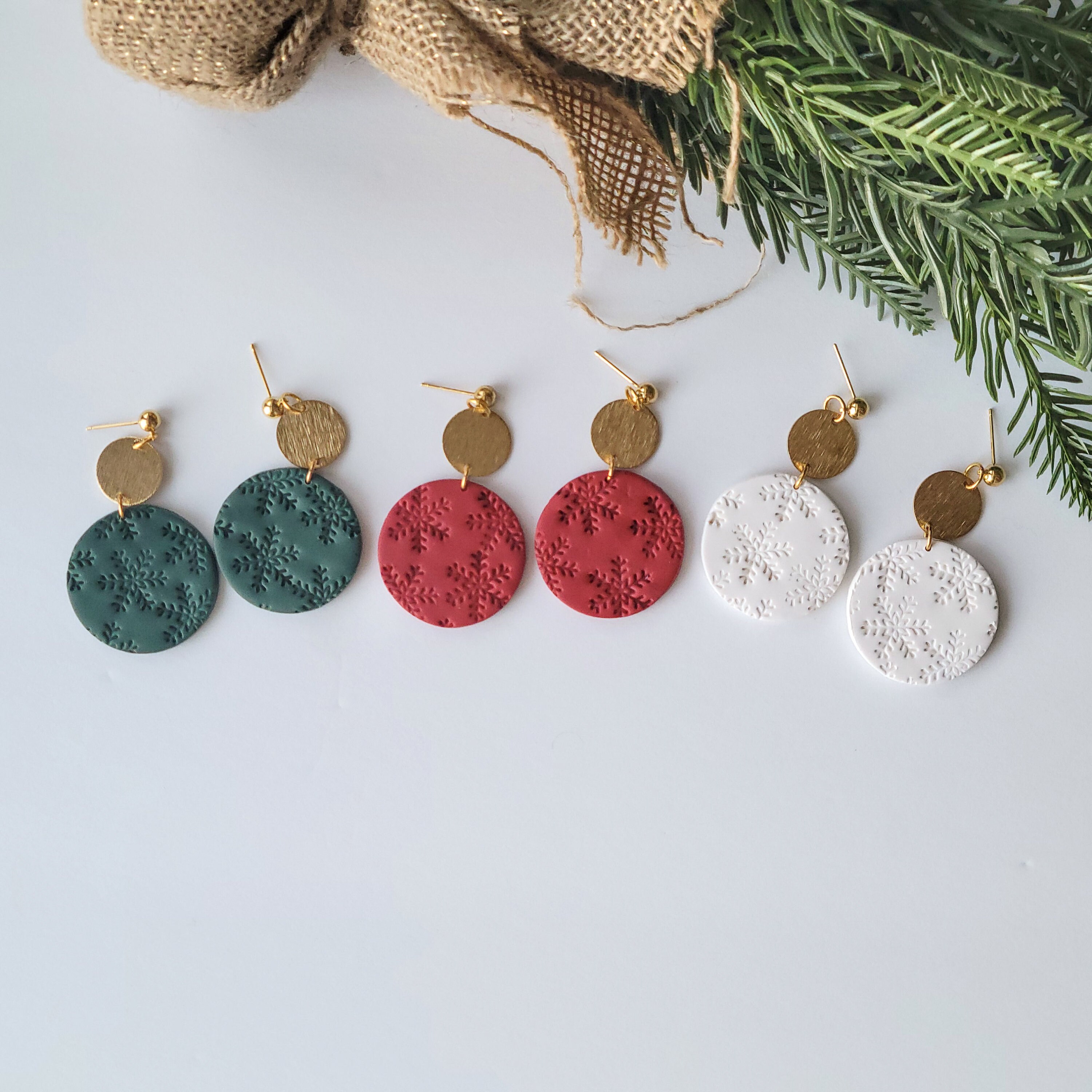 Ohrringe Stecker Schneeflocke Weihnachten Christmas Earrings Ohrringe Stecker Schneeflocke Weihnachten Christmas Earrings