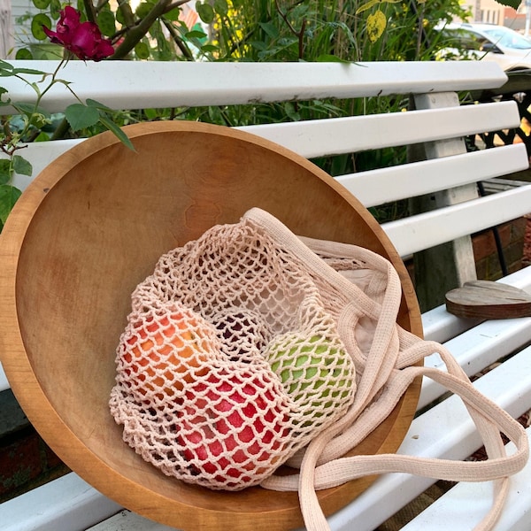 Organic Cotton plant dyed market bag